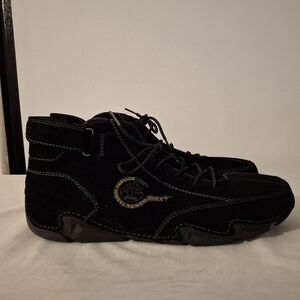 Spor7 Black Men's Suede Ankle Athletic Shoes